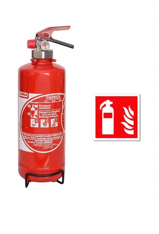 GAŚNICA DOMOWA PIANOWA 2L 1000V GASTRONOMICZNA BHP FBDP2